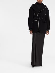 saintlaurent Saint Laurent Jas met gekerfde kraag - Zwart