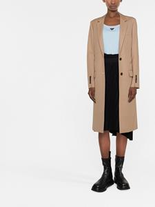 Burberry Mantel met enkele rij knopen - Beige