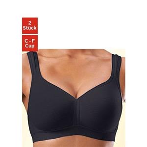 Petite fleur Soft-bh zonder beugels van zacht katoen (Set van 2)