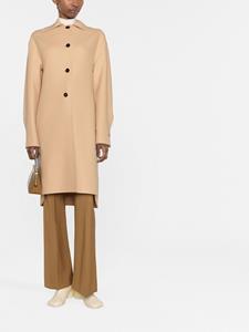 jilsander Jil Sander Mantel met enkele rij knopen - Beige