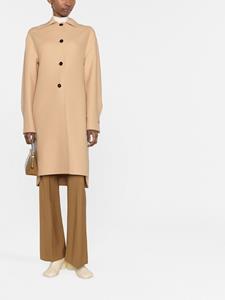 Jil Sander Mantel met enkele rij knopen - Beige