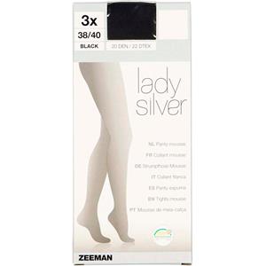 Zeeman Lady Silver Panty 20 den Comfort Fit 3-Pack
