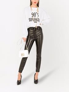 dolce&gabbana Dolce & Gabbana Gecoate skinny jeans met ringlets - Zwart
