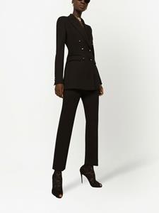 dolce&gabbana Dolce & Gabbana Geribbelde blazer met dubbele rij knopen - Bruin