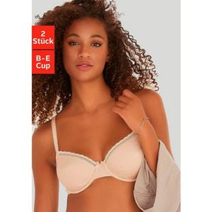 Nuance Beugel-bh van zacht katoen, basic dessous (Set van 2)