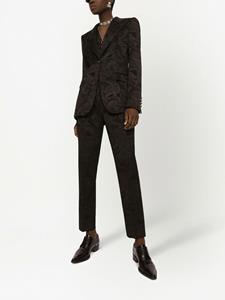 dolce&gabbana Dolce & Gabbana Turlington blazer met enkele rij knopen en bloemenjacquard - Bruin