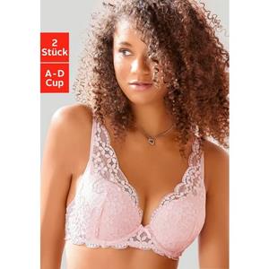 Petite fleur Push-up-bh in high apex-belijning, dessous (Set van 2)