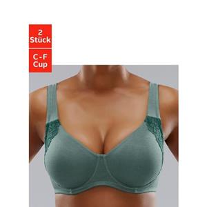 Petite fleur Minimizer-bh met beugel, met dubbellaagse cups en bredere bandjes (Set van 2)