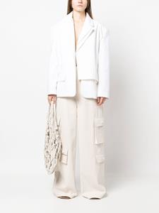 ioanaciolacu Ioana Ciolacu Blazer met enkele rij knopen - Wit