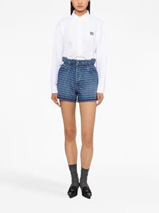 miumiu Miu Miu Jeans met logoprint - Blauw