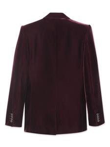 saintlaurent Saint Laurent Blazer met fluwelen afwerking - Rood