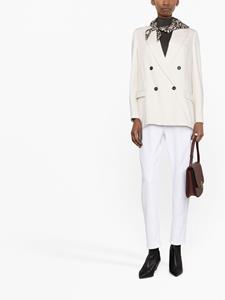 brunellocucinelli Brunello Cucinelli Blazer met enkele rij knopen - Beige
