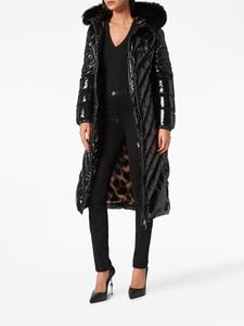 philippplein Philipp Plein Donsjas met capuchon - Zwart
