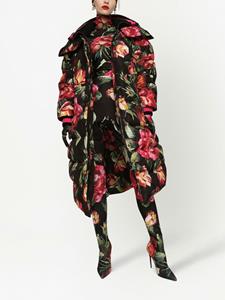 dolce&gabbana Dolce & Gabbana Donsjack met bloemenprint - Zwart