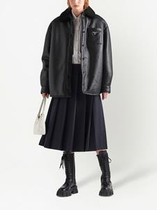 Prada Jack met lammy kraag - Zwart