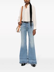 Chloé whiskering-effect mid-rise flared jeans - Blauw