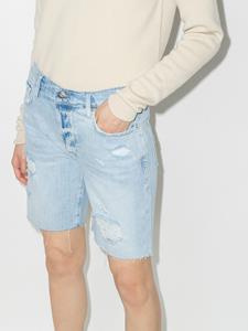 FRAME Gerafelde bermuda shorts - Blauw