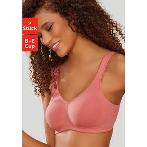 Petite fleur Bh zonder beugels van zacht katoen, basic dessous (Set van 2)