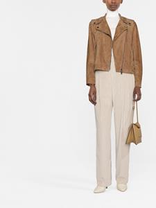 brunellocucinelli Brunello Cucinelli Suède bikerjack - Bruin