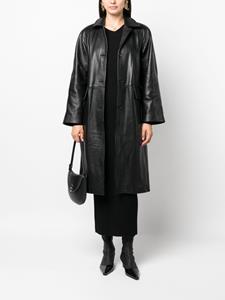 TOTEME Leren jas met raglan mouwen - Zwart