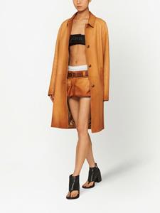 miumiu Miu Miu Overjas van nappa leer - Beige