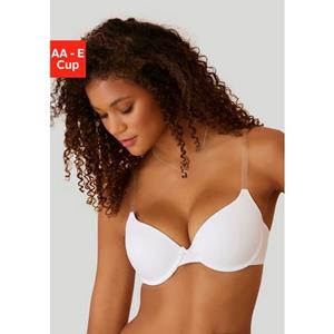 Lascana Bh met steuncups Ela met transparante bandjes, perfecte basic met beugels, basic lingerie