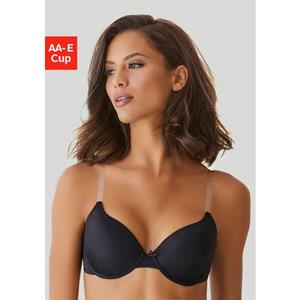 Lascana Bh met steuncups Ela met transparante bandjes, perfecte basic met beugels, basic lingerie