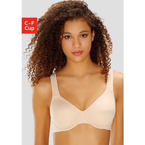 Lascana Minimizer-bh met beugel en naadloze cups, van zijdeachtige microvezel, basic lingerie