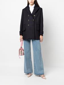 miumiu Miu Miu Mantel met dubbele rij knopen - Blauw