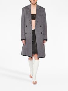 miumiu Miu Miu Mantel met dubbele rij knopen - Grijs