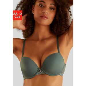 Lascana Push-up-bh met beugel en kanten achterkant, dessous