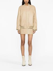 REMAIN Leren bomberjack - Beige