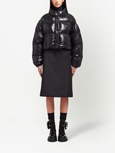 Prada Re-Nylon verstelbaar donsjack - Zwart