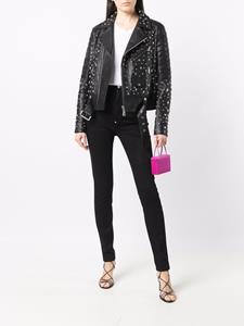 philippplein Philipp Plein Bikerjack met studs - Zwart