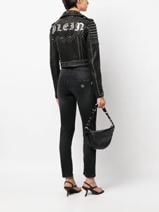 philippplein Philipp Plein Bikerjack met studs - Zwart