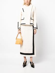 mamekurogouchi Mame Kurogouchi Tweed bikerjack - Wit