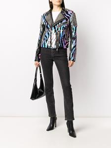 philippplein Philipp Plein Leren bikerjack - Zwart