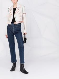 philippplein Philipp Plein Bikerjack met studs - Wit