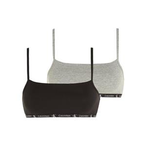 Calvin Klein 2-Pack bralette katoen zonder Beugel - CK96 - Dames bh topje met verstelbare spaghetti bandjes