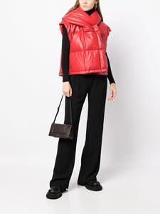 Goen.J Bodywarmer van imitatieleer - Rood