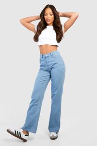 Boohoo Tall Lage Baggy Jeans Met Wikkel Taille, Light Wash
