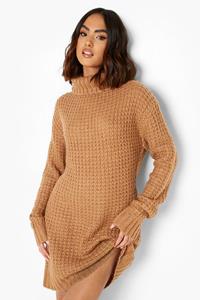 Boohoo Vissers Trui Jurk Met Col, Toffee