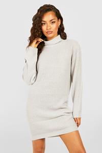 Boohoo Vissers Trui Jurk Met Col, Silver