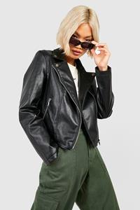 Nepleren Biker Jas, Black