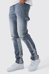 Boohoo Tall Onbewerkte Utility Jeans Met Rechte Pijpen, Grey
