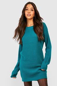 Boohoo Trui Jurk Met Crewneck, Teal