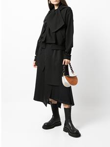 Goen.J Hoodie met geknoopt detail - Zwart