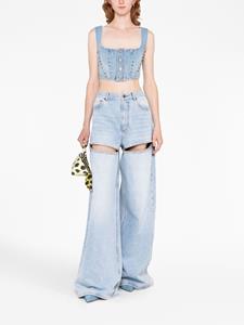 AREA Jeans met wijde pijpen - Blauw