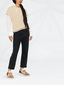 max&moi Max & Moi Tweekleurige hoodie - Beige