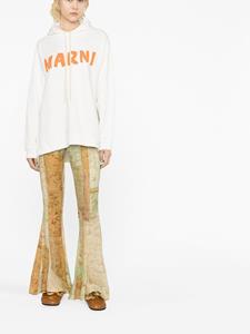 Marni Hoodie met logoprint - Wit